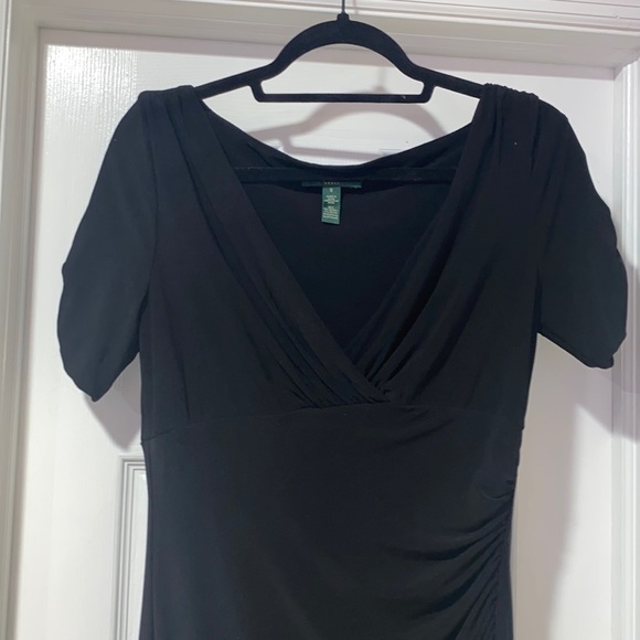RALPH LAUREN Black Short Sleeve Dress - SIZE 8 - Picture 4 of 8